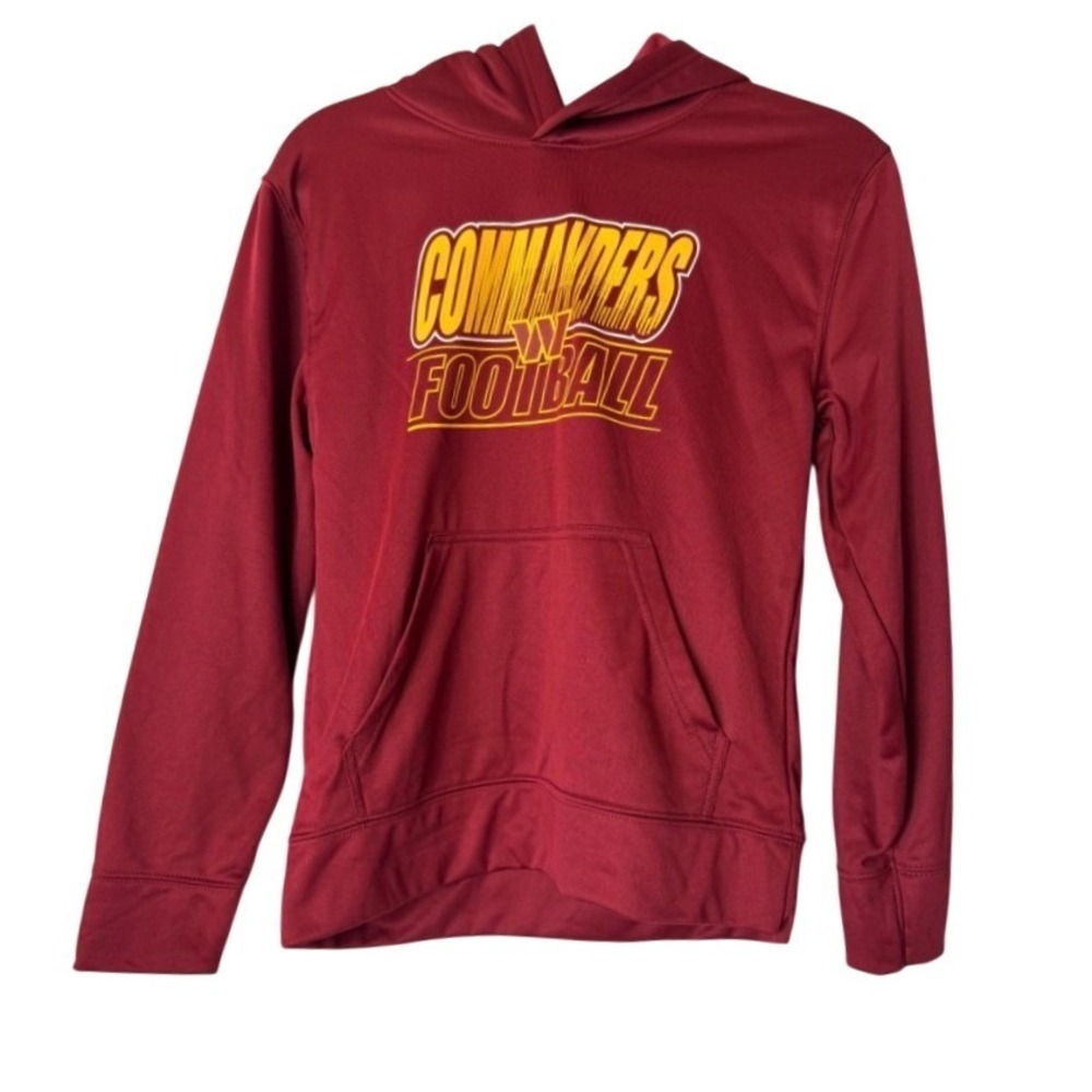 NFL Team Apparel Washington Commanders Football Hoodie Kids L 14/16 Burgundy New